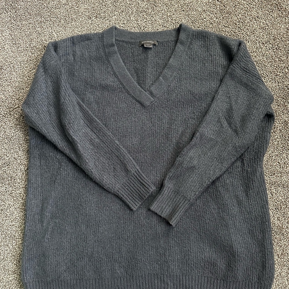 French Connection Charcoal V-Neck Sweater